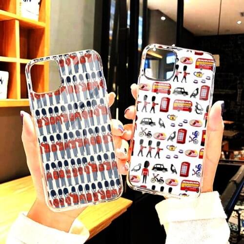 Fashion pastoral style cute Soldier Phone Case Transparent For iphone12 11 Pro Max X XR XS MAX 7 8 6 6s plus 5s se 2020 Cover