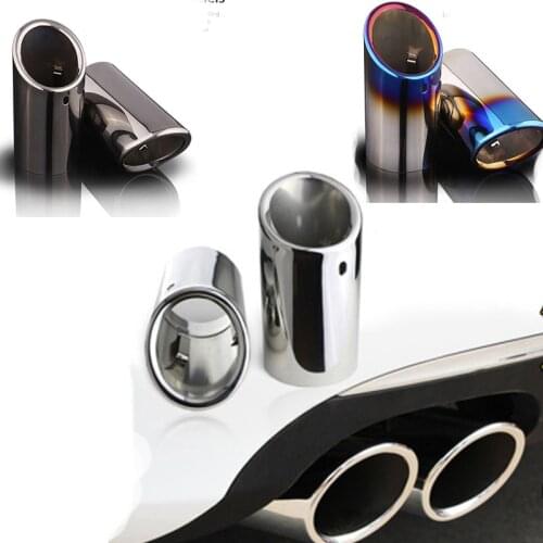 Carbon Fiber Car Exhaust Tip Muffler Pipe Cover For BMW E90 E92 325 328i Skoda Octavia A7 A5 Superb Yeti Touran L 280 1.4T 1.6T