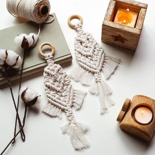 INS Nordic Wall Hanging Hand-Woven Creative Tassel Decorations Bedroom Wall Stickers Wall Braided Pendant tapestry boho decor