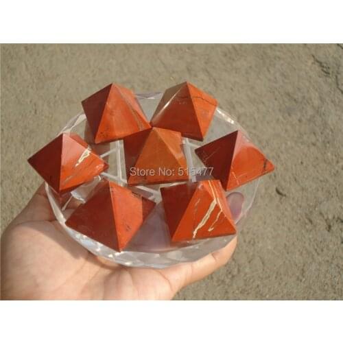 Natural red jasper pyramid seven home furnishing articles gifts