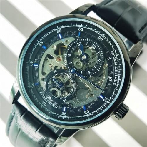 Forsining 2021 New Luxury Automatic Mechanical Watches For Men Husband Gift Dropshipping Hollow out Male Clock Relogio Masculino