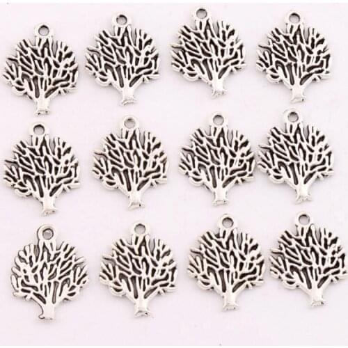Tree Of Life Charm Beads Pendants Alloy Handmade Jewelry DIY L348 20x16mm 45pcs Zinc Alloy