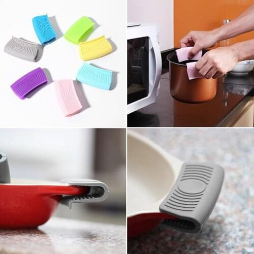 Multi-Color Kitchen Silicone Insulated Oven Gloves Casserole Ear Pot Holder Handle Anti-Hot Gloves Kitchen Accessories