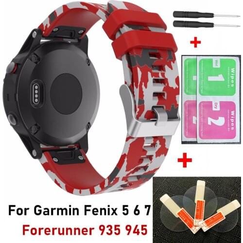 Screen Protectors Film For Garmin Fenix 5 Fenix 6 Watch Band Quick Release Smart Bracelet Strap for Garmin forerunner 935 Wrist