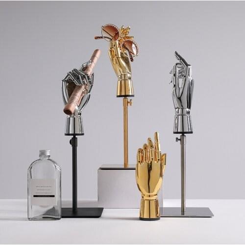 Electroplated Hand Model Artificial Hand Mannequin Shelf Glove Rack Ornament Customized