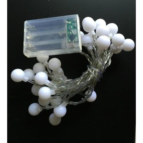 3M 30led Frosted ball-Shaped Bublle cherry led flexible fairy string light AA battery operated Xmas/wedding/Christmas/home decor