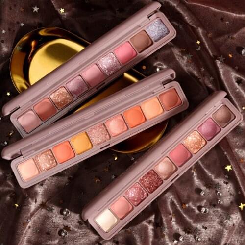 9 Colors Glitter Galaxy Eyeshadow Mashed Potato Matte Smoky Makeup Palette Shimmer Pigment Eye Shadow Shine Diamond Shadow Kit