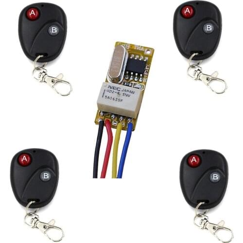 Hot Sale Smart Remote Control Switch 3.7V 4.5V 5V 6V 9V 12V Relay Contact Wireless Switch Learning Portable LED Remote Lighting