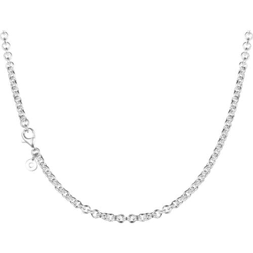 2021 New Original 925 Sterling Silver Thick Cable Chain Pendant & Necklace for Women Elegant Jewelry Gift Colares Bijoux Femme