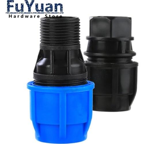 1pcs Water-saving Irrigation PE Tap Pipe 20/25/32/40/50mm to Male Female Thread 1/8" 1/4" 3/8" 1/2" BSP Tube Connector Fittings