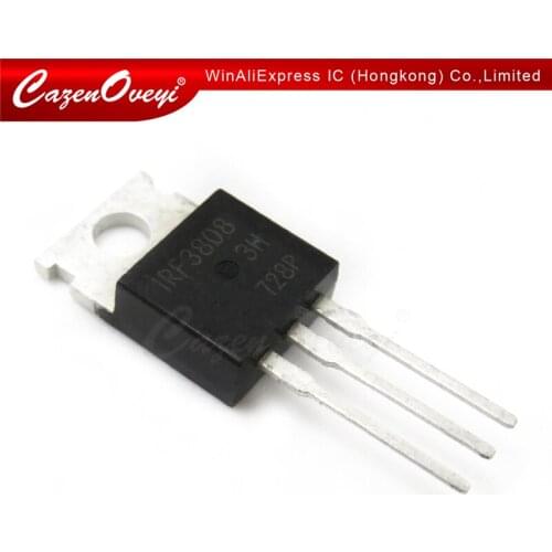 10pcs/lot IRF3808PBF IRF3808 TO-220 75V 140A original authentic In Stock