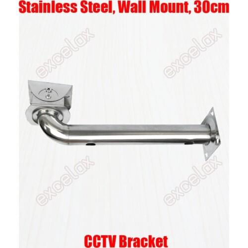 10PCS/Lot L Shape 30cm Length Stainless Steel Wall Mount Surveillance CCTV Camera Security Housing Bracket Support