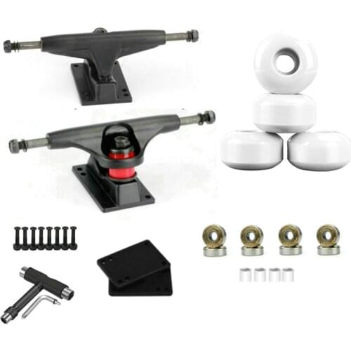 100A Skateboard Longboard 52X32mm Wheels with 5 Inch Skateboard Trucks and Skateboard Tools Skateboard Accessories