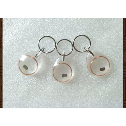 200pcs 13.56MHz FM1108 Transparent Epoxy Keyfobs IC tags IC access card IC elevator card IC consumer card