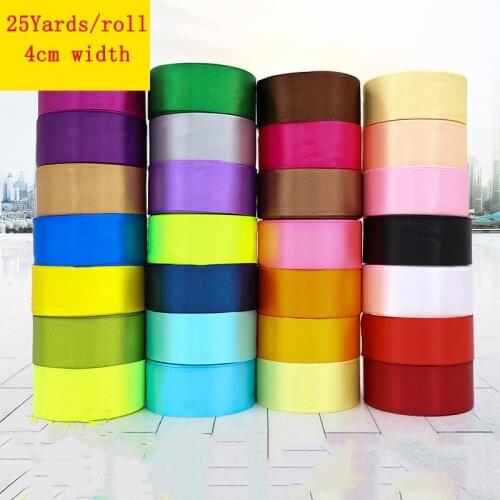 25Yards Satin Ribbon 40mm grosgrain ribbons DIY Bow Craft Decor for Gift Wrapping Wedding Party Decoration Scrapbooking Supplies