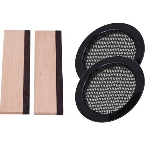 4PCS Black Dia 6cm Resonator Dobro Soundhole Cover & Dobro Spider Bridge