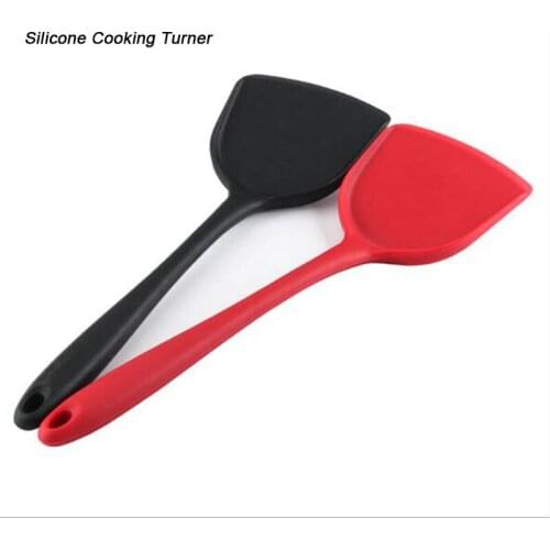 Non-Stick Silicone Turner Food Grade Spatula Heat-Resistant Pizza Shovel Silicone Cooking Turner Food Lifters Kitchen Utensils