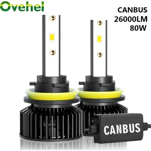 OVEHEL Car Lights Canbus H7 26000LM H11 LED Lamp Headlight Bulbs H4 H1 H3 H8 H9 9005 9006 HB3 HB4 9012 H13 9007 LED Bulbs 12V