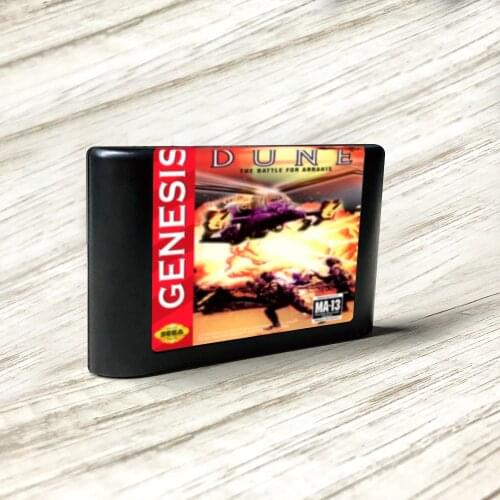 Dune - The Battle for Arrakis - USA Label Flashkit MD Electroless Gold PCB Card for Sega Genesis Megadrive Video Game Console