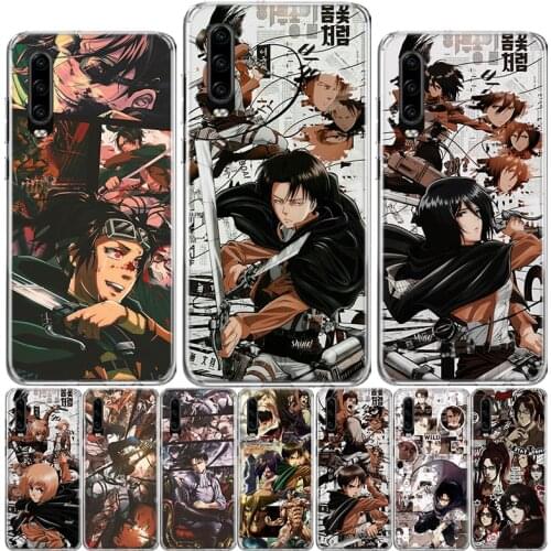 Attack on Titan Manga Phone Case For Huawei P40 P30 P20 P10 Mate 10 20 30 Lite Pro P Smart Z 2018 Plus 2019 Cover Shell Coque