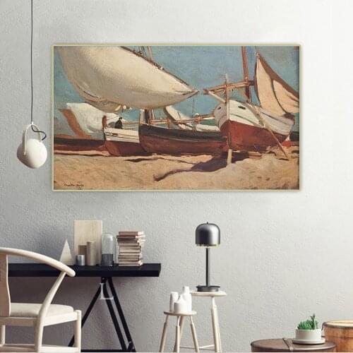 Citon Joaquin Sorolla《Boat Study,1908》Canvas Art Oil Painting Artwork Poster Decorative Picture Wall Decor Home Decoration
