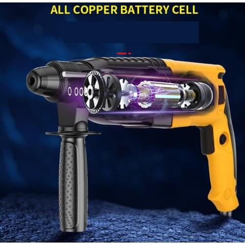 Impact Cordless All Copper Battery Cell Screwdriver Drill Impact Electric Drill High Power Tool Hammer Drill Electric Drill Hand