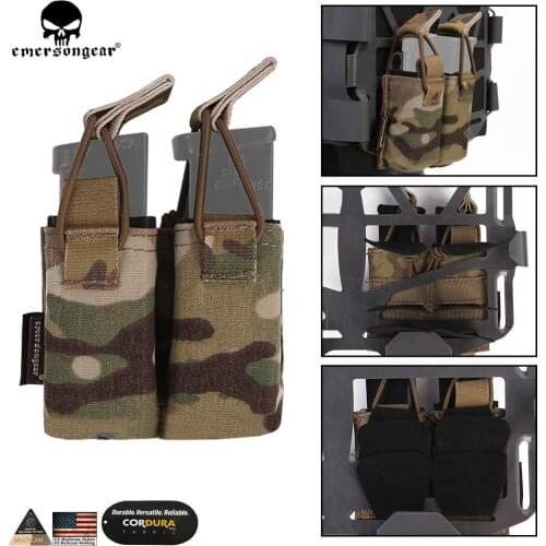 EMERSON Double Magzine Pouch For SS Vest Pistol Magazine Pouch Airsoft paintball Hunting Molle Pouch EM6374