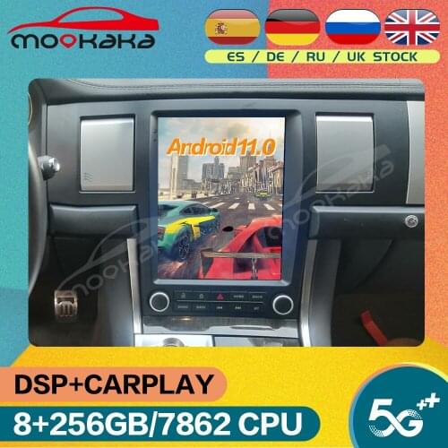 For Jaguar XF XFL 2004 - 2015 Tesla Style Android 10.0 6G+128GB Car Radio GPS Navigation Auto Stereo Multimedia Player Head Unit