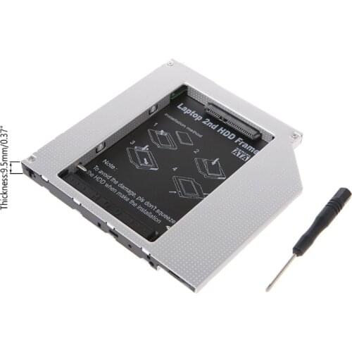 HOT Universal 9.5mm PATA IDE to 2nd SATA HDD Hard Drive Disk Caddy Module