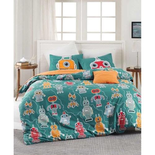 100% Natural Cotton Solid Color Double and Single Duvet Cover Set 4 and 3 Pieces Modern and Stylish Design European American Sty