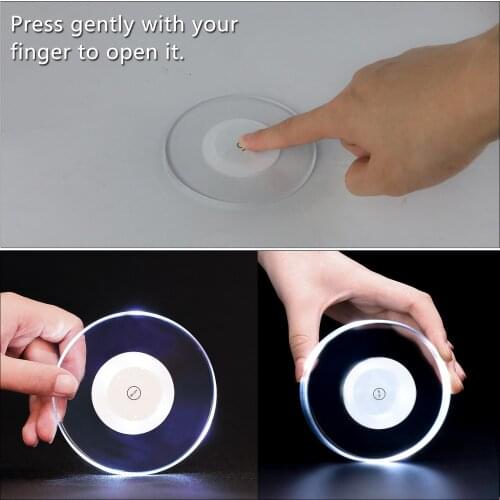 Creative LED luminous acrylic coaster Bar mat LED coaster light KTV bar crystal beer luminous coaster placemats for table