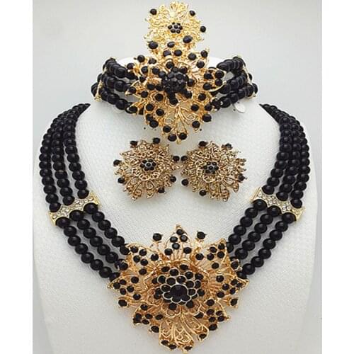 Fashion Bridal Jewelry Sets Wedding Engagement Necklace Earring for Bride Party Costume Accessories Indian Jewellery Sets Women