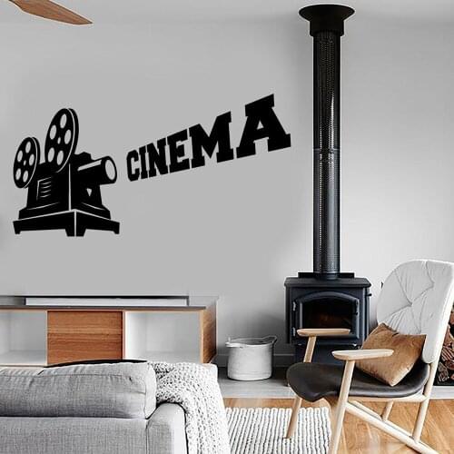 Cinema Wall Decal Art Camera Cinema Movie Wall Sticker Cool Amazing Decor Vinyl Removable Cinema Decoration Accessories C448