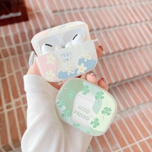 For Air Pods Pro 2 1 Flower Leaf Pattern Protector Cover For AirPods 2 Case TPU Soft Bluetooth Earphone Shockproof Cases Hooks