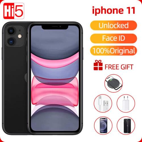 Unlocked Original Apple iPhone 11 6.1" 4GB RAM 64GB/128GB Face ID A13 Bionic CPU 12MP Back Camera iOS 4G LTE Smartphone