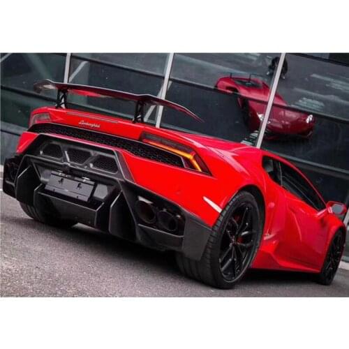 For lamborghini Huracan LP610 2014 2015 2016 spoiler real carbon fiber V style rear wing sport accesspries body kit