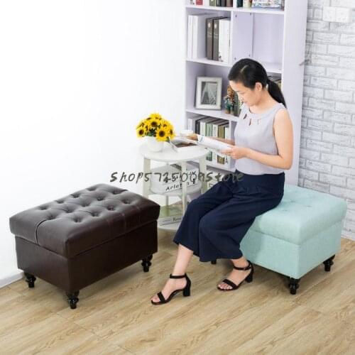 Shoes Stool Try Changing Shoes Stool Sofa Stool Footstool Footstool Storage Stool Living Room Retro American Style