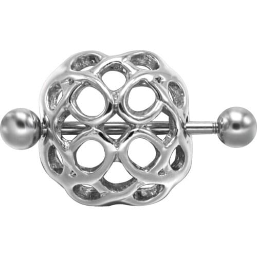 1Pc Titanium Hollow Nipple Shield Sexy Women Girls Nipple Ring Piercing Barbell Nipple Clips Body Jewelry