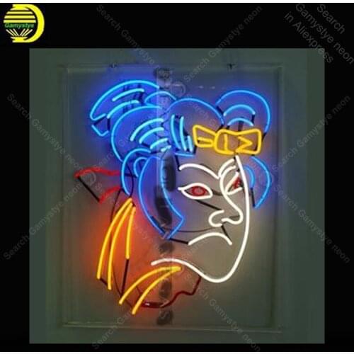 Japanese Asian Girl woman Neon Sign Neon Bulbs sign custom design Iconic Beer Pub Lamps Sign display advertise enseigne lumine