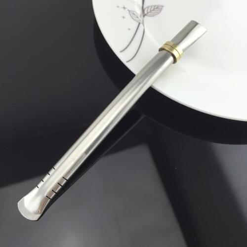 1Pc Stainless Steel Yerba Mate tea Straws Tea Filter Drinking Straw Spoon Bombilla Gourd Reusable Tea Tools Bar Accessories
