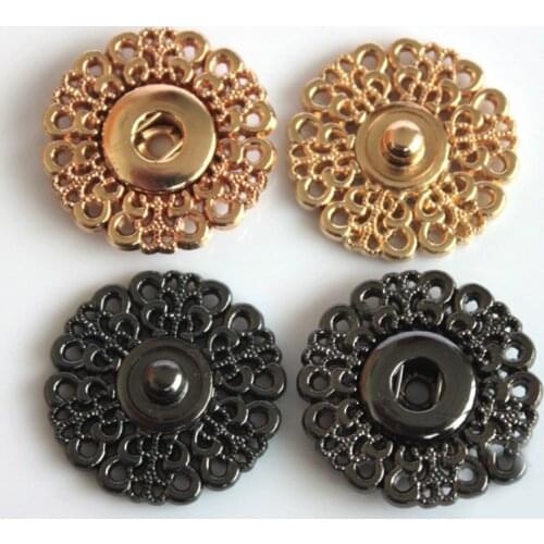 100 PCS 15-30MM High-Grade Retro Metal Snap Buttons Factory Wholesale Coat Invisible Concealed Button For Jeans