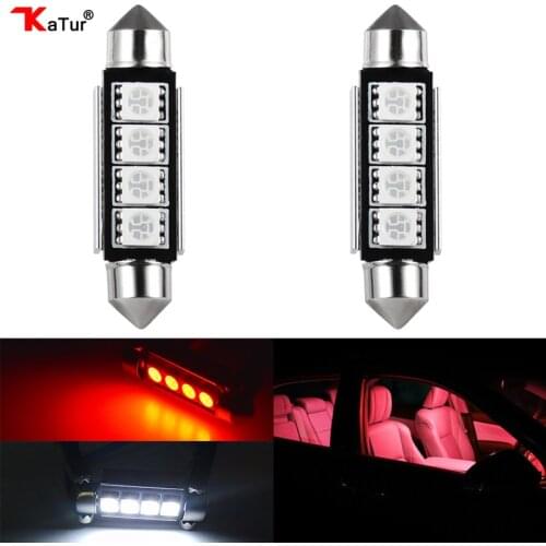 2Pcs C5W C10W LED Canbus bulbs 5050 SMD Festoon led 41mm 42mm Dome Reading Light Bulb Car Interior lighting lamp 6000K Red White