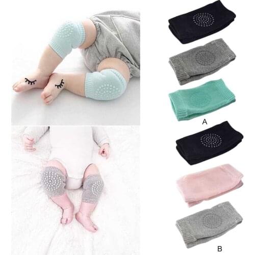 3 Pairs Elasticity Breathable Soft Cotton Kneepads Knee Elbow Pads Protector for 0-3 Years Old Baby Infant Toddler Boys Girls