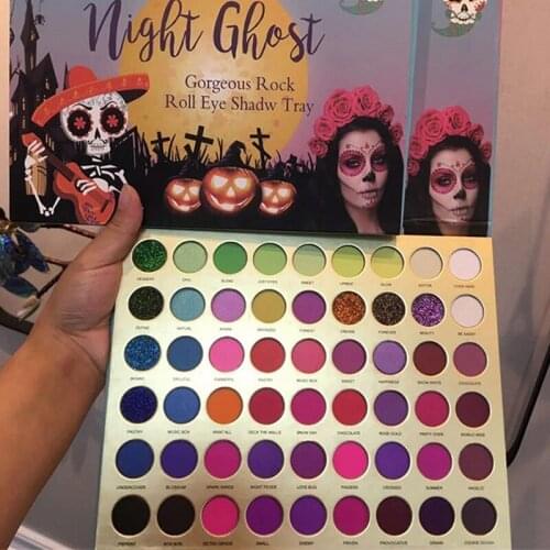 56 Colors Halloween Eyeshadow Palette Rock Roll Ghost Matte Glitter Nude Pigment Eye shadow Beauty Makeup Eyeshadow Palette