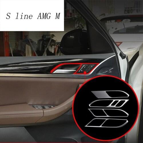 Car styling Interior Door Handle Covers Trim Door Bowl Stickers stainless steel decoration For BMW X3 G01 2018 auto accessories