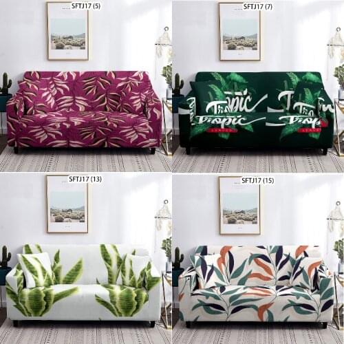 Plant leaves Plaid sofa Covers for armchairs Armchair cover Cushion cover Elastic sofa cover Sofa chaise cover lounge Puff seat