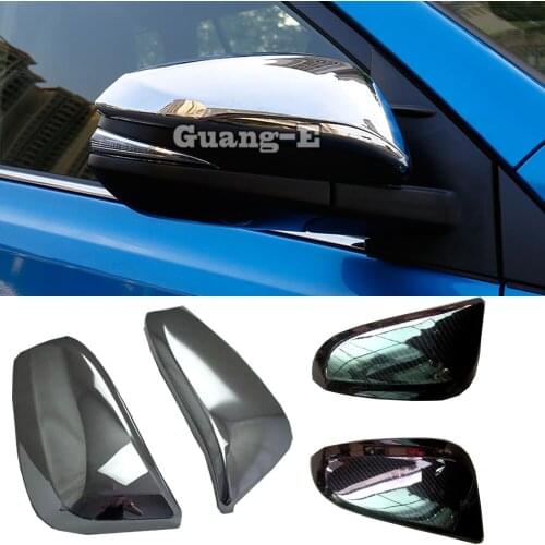 For Toyota RAV4 2016 2017 2018 ABS Chrome Decoration Stick Rear View Rearview Side Glass Mirror Cap Trim Molding Garnish 2pcs