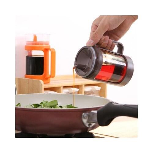 The leak oil can measure oil soy sauce vinegar bottle glass oil bottle 15*12CM free shipping
