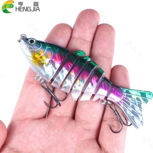 HENGJIA 10cm 23g Fishing Lures for Bass Trout Multi Jointed Swimbaits Slow Sinking Bionic Lifelike Robotic Swimming Lure