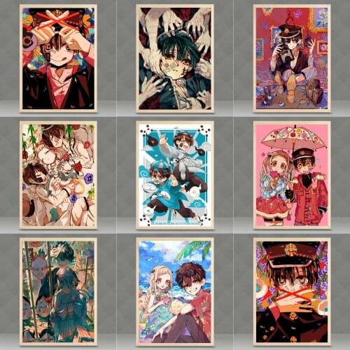 Canvas Painting Wall Art Anime Posters Ground-bound Boy Hanako-kun Prints Room Decor Pictures for Bedroom Kids Home Decoration